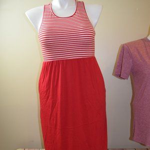 Persun Women's Small Striped Tank Maxi Dress